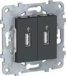 Розетка Schneider Electric компьютерная USBx2 Unica New NU542754