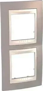 Рамка Schneider Electric 2-постовая вертикальная Unica Хамелеон MGU6.004V.574