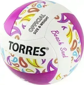 Мяч волейбольный TORRES Beach Sand Pink V32085B, р.5
