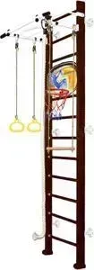 Детский спортивный комплекс Kampfer Helena Wall Basketball Shield №5 Шоколадный Высота 3 м белый антик турник