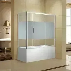 Шторка для ванны AQUANET Practic 160x80 шелкография, хром