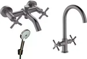 Комплект смесителей Orange Mia графит (M34-381gr)