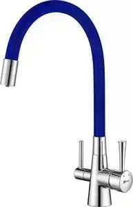 Смеситель для кухни LEMARK Comfort под фильтр, хром/синий (LM3075C-Blue)