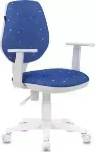 Кресло офисное Brabix Fancy MG-201W с подлокотниками, пластик белый с рисунком Cosmos 532408