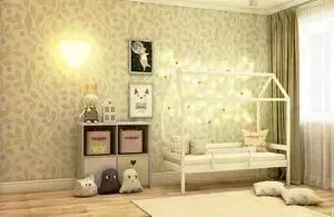 Кровать RooRoom Домик со съемным бортиком (цвет белый) спальное место 160х80