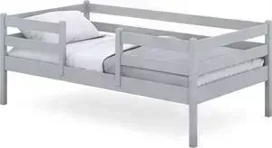 Кровать RooRoom с двумя ограничителями Вики цвет серый спальное место 160х80