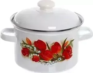 Кастрюля эмалированная Лысьвенские эмали 6,0л (1618АП2/4)