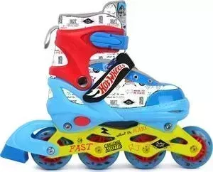 Коньки роликовые 1TOY Hot Wheels, PU колеса со светом, размер S (30-33)
