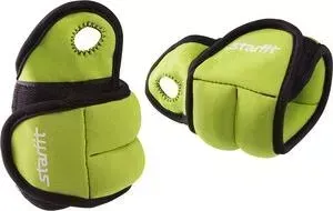 Утяжелители Starfit WT-201 для рук ;Эргономичные;, 1 кг, зеленый/черный 1/10
