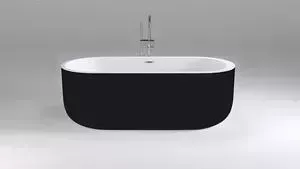Акриловая ванна Black&amp;amp;White BlackWhite Swan 170x80 каркас, слив-перелив push-open (109SBBL)