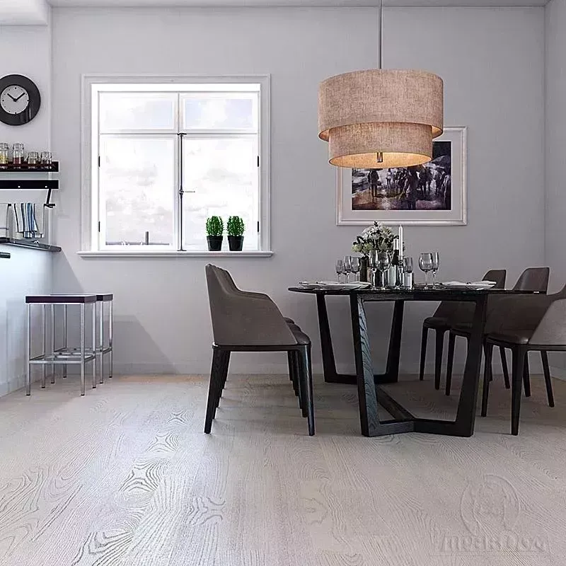 Паркет  Polarwood Ясень Рикотта Матт молочно-белый матовый трехполосный Ash Ricotta Matt Loc 3S
