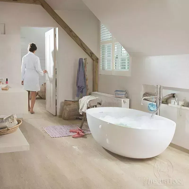 ПВХ плитка  QS LIVYN Pulse Glue Plus PUGP 40080 Дуб морской бежевый