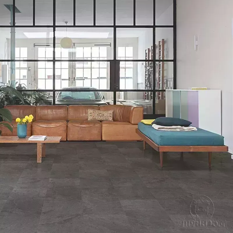 ПВХ плитка  QS Alpha Vinyl Tiles AVST 40035 Сланец чёрный