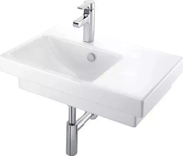 Раковина ODEON UP 65x40см с правым крылом, Белый (E4757G-00)