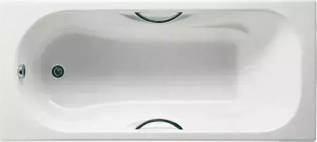 Чугунная ванна ROCA MALIBU 170x75см противоскользящее покрытие, с отверстиями под ручки (72309G000R)