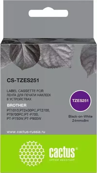 Расходный материал для печати CACTUS CS-TZES251 черный