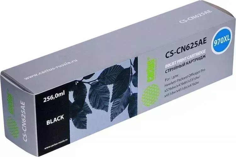 Расходный материал для печати CACTUS CS-CN625AE черный N970XL