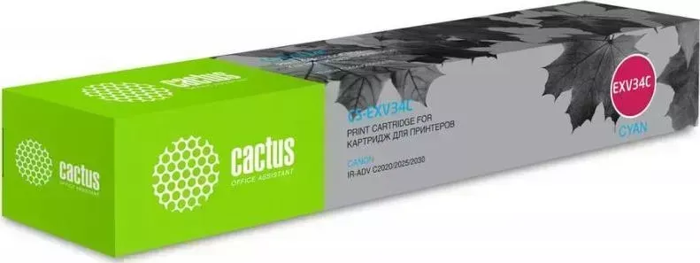 Расходный материал для печати CACTUS CS-EXV34C голубой