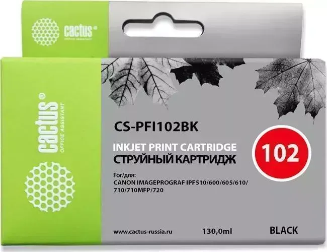Расходный материал для печати CACTUS CS-PFI102BK черный