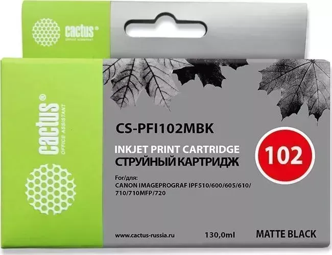 Расходный материал для печати CACTUS CS-PFI102MBK черный матовый