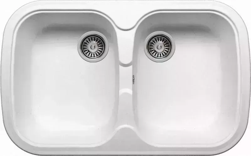 Мойка кухонная KRONA BRILLE 2B 800*500 WHITE