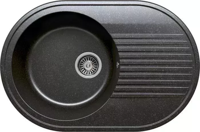Мойка кухонная KRONA TROMMEL 1B LR W 760*500 BLACK