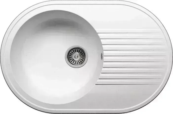 Мойка кухонная KRONA TROMMEL 1B LR W 760*500 WHITE