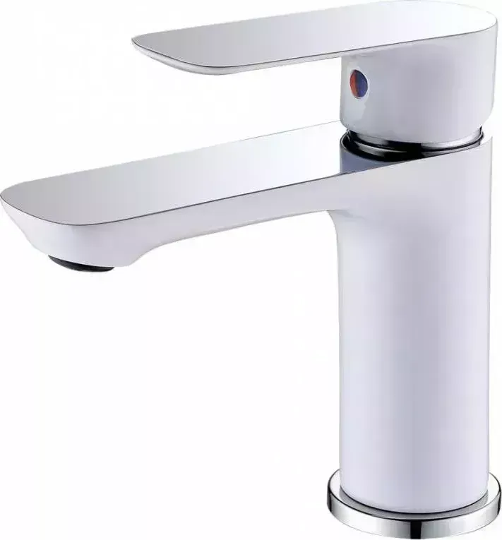Смеситель для раковины Abber Weiss Insel белый-хром (AF8010W)
