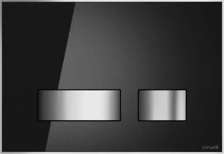 Кнопка смыва CERSANIT MOVI для LINK PRO/VECTOR/LINK/HI-TEC стекло черный (P-BU-MOV/Blg/Gl)