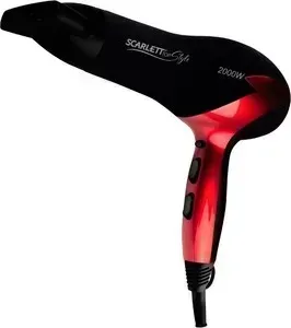 Фен SCARLETT SC-HD70I47 черный/красный