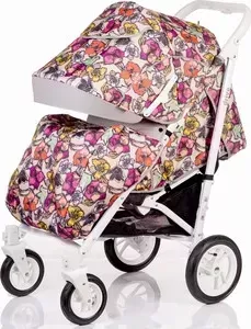 Коляска прогулочная BABYHIT Drive цветы, белая рама