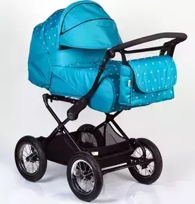 Коляска трансформер BABYHIT Evenly Light Голубой с белыми звёздочками