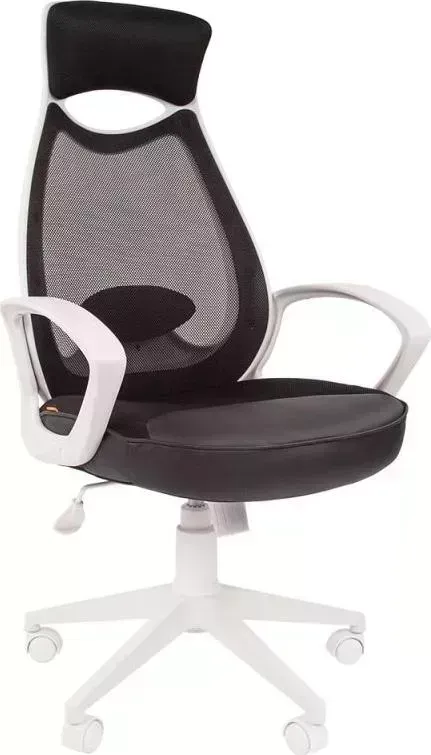 Кресло офисное CHAIRMAN 840 белый пластик TW11TW-01 черный