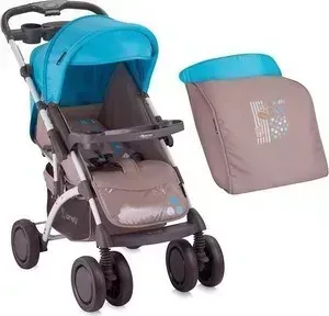 Прогулочная коляска Bertoni APOLLO+ накидка на ножки Бежево-синий / BeigeBlue Giraffe 1643
