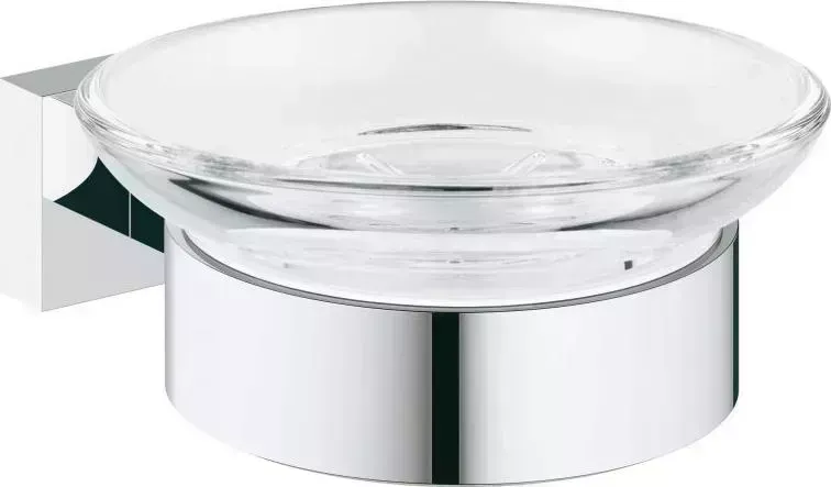 Аксессуар Grohe Essentials Cube 40754001 хром мыльница с держателем