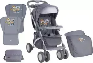 Прогулочная коляска Bertoni APOLLO+ накидка на ножки Серый / Grey Baby Owls 1729