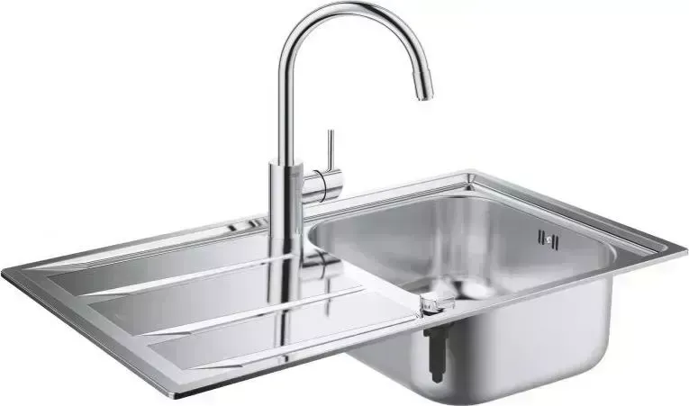 Мойка кухонная Grohe K400 31570SD0 + смеситель Concetto