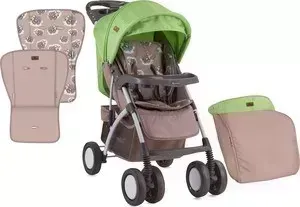 Прогулочная коляска Lorelli RIO + накидка на ножки Бежево-зеленый / BeigeGreen Lambs 1732