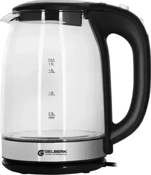 Чайник электрический Gelberk GL-397 черный/стекло