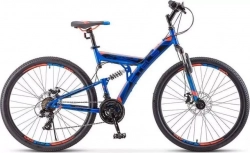 Велосипед STELS Focus MD 27.5 21-SP V010 Синий/неоновый красный (LU089832*LU083834*19) взрослый MD