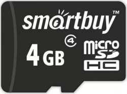 Карта памяти  Smartbuy MicroSDHC 4GB Class4