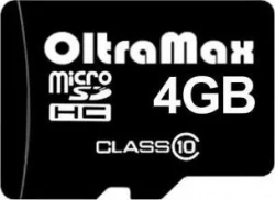 Карта памяти  Oltramax MicroSDHC 4GB Class10