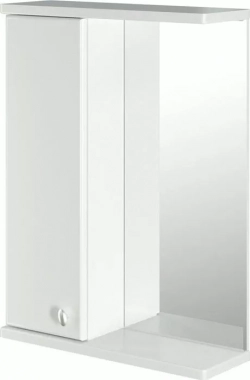 Шкаф-зеркало Mixline Норд 55х70 левый, белый (4640030867684)