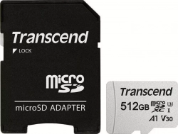 Карта памяти TRANSCEND microSDXC 512Gb Class10 TS512GUSD300S-A 300S + adapter