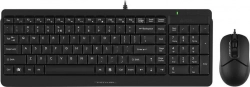 Клавиатура и мышь A4TECH Fstyler F1512 USB черный/черный Комплект мыши и клавиатуры