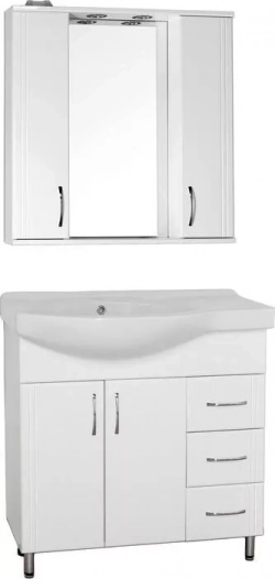 Мебель для ванной Style line Эко Стандарт №25 R ящики справа, белая