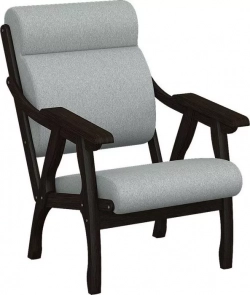 Кресло Мебелик Вега 10 ткань серый. каркас венге