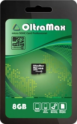Карта памяти  Oltramax MicroSDHC 8GB Class4