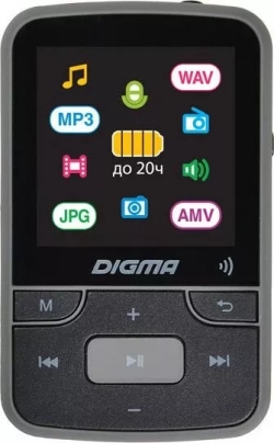 Плеер DIGMA Hi-Fi Flash Z4 BT 16Gb черный /1.5" /FM/microSDHC/clip