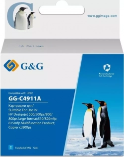 Расходный материал для печати  G&G GG-C4911A голубой (Картридж)